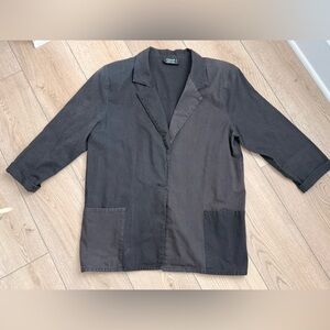 Women's Vintage Distressed Black Blazer Size 14